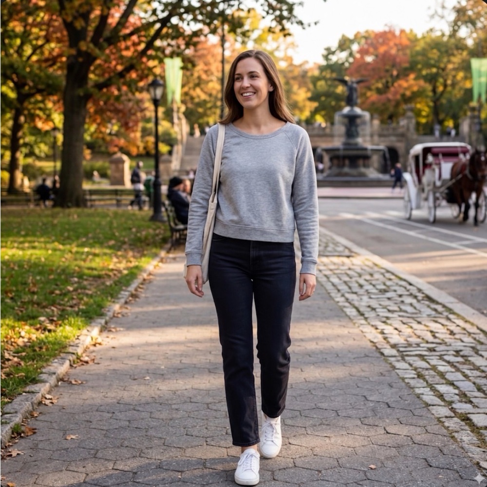 🧠 Everlane Gray Crop Sweater EUC